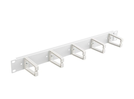 19" KABELMANAGEMENT-PANEL MIT 5 KUNSTSTOFFHALTERN 1U TYP B GRAU LANBERG