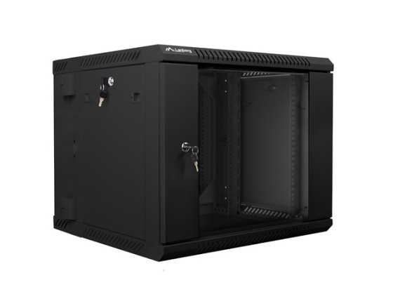 RACKSCHRANK 19" DOPPELWANDIG 9U/600X600 (FLAT PACK) SCHWARZ LANBERG