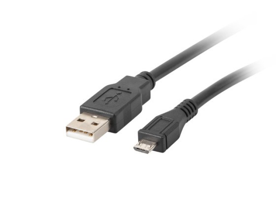 USB MICRO(M)-&gt;USB-A(M) 2.0 KABEL 0.3M SCHWARZ LANBERG