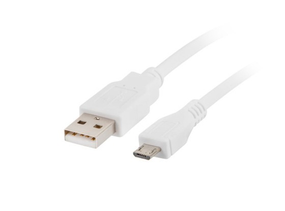 USB MICRO(M)-&gt;USB-A(M) 2.0 KABEL 1.8M WEISS LANBERG