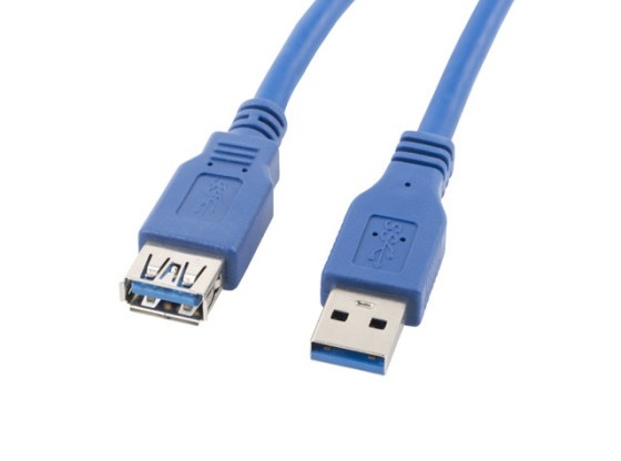 USB-A M/F 3.0 KABEL 1.8M BLAU LANBERG
