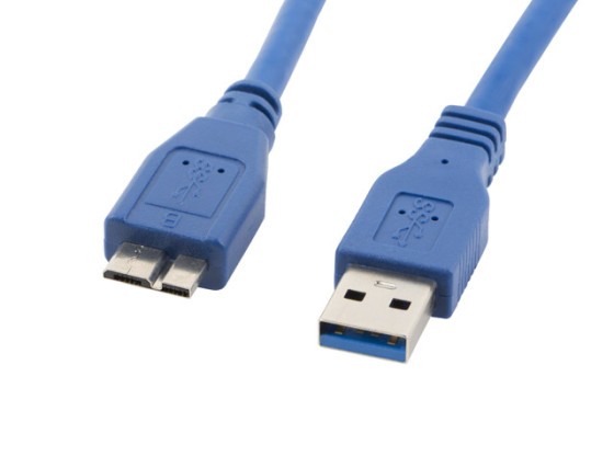 USB MICRO(M)-&gt;USB-A(M) 3.0 KABEL 0.5M BLAU LANBERG