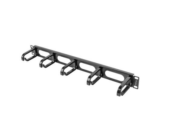 19" KABELMANAGEMENT PANEL 5 RINGE - TYP B 1U SCHWARZ LANBERG