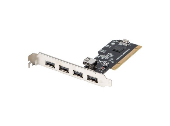 PCI CARD-&gt;4X USB-A 2.0 + 1X INTERNES USB-A 2.0 LANBERG