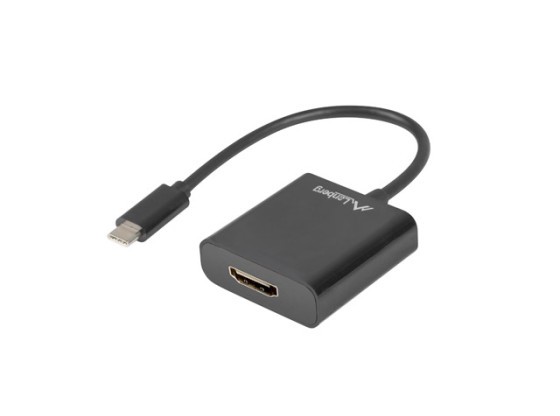 USB-C(M) 3.1-&gt;HDMI(F) ADAPTERKABEL 15CM (DISPLAYPORT ALT MODE) SCHWARZ LANBERG