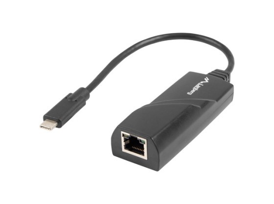 USB-&gt;RJ45 ETHERNET ADAPTER NETZWERKKARTE LANBERG USB-C 3.1 1X RJ45 1GB KABEL
