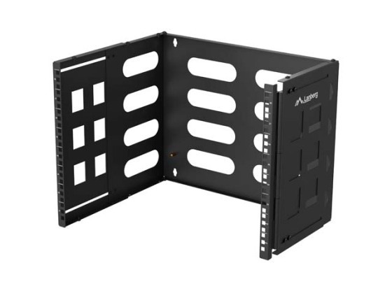 KLAPPBÜGEL WANDMONTAGE 19" 8U 497X400/240 SCHWARZ LANBERG