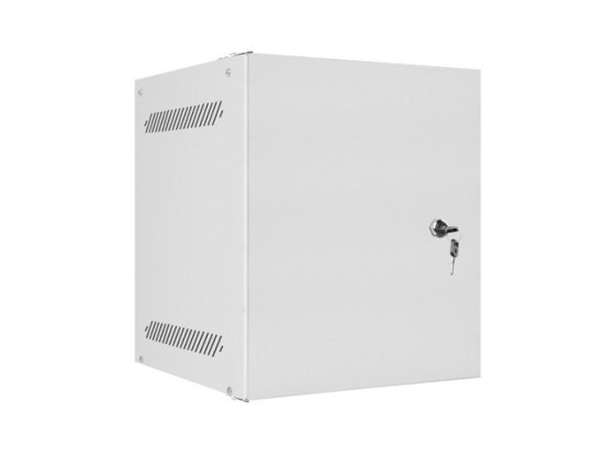 RACKSCHRANK 10" WANDMONTAGE 6U/280X310 ZUR SELBSTMONTAGE MIT METALLTÜR GRAU LANBERG (FLAT PACK)