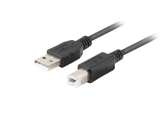 USB-A(M)->USB-B(M) 2.0 KABEL 3M SCHWARZ FERRITBOX LANBERG