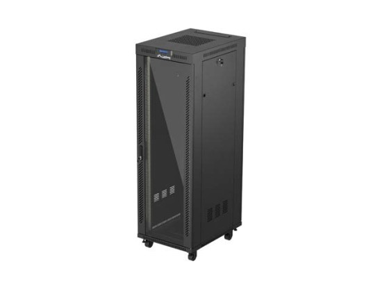 RACKSCHRANK 19" FREISTEHEND 37U/600X800 (FLAT PACK) MIT GLASTÜR LCD SCHWARZ LANBERG V2