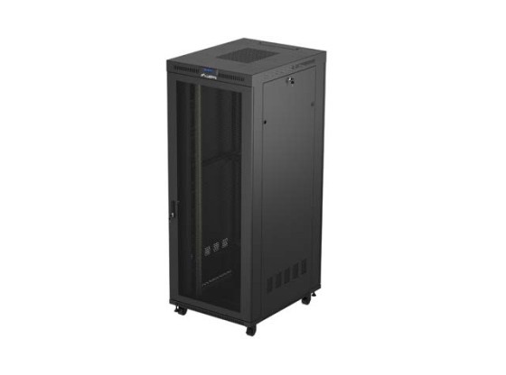 RACKSCHRANK 19" FREISTEHEND 42U/800X1000 (FLAT PACK) MIT NETZTÜR LCD SCHWARZ LANBERG V2