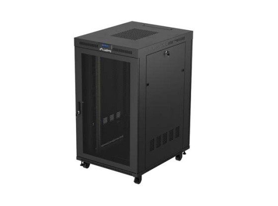 INSTALLATION RACK 19" 27U 800X1000 SCHWARZ LCD PERFORIERTE TÜR LANBERG (FLAT PACK) V2