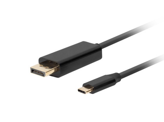 USB-C(M)->DISPLAYPORT(M) KABEL 3M 4K 60HZ SCHWARZ LANBERG