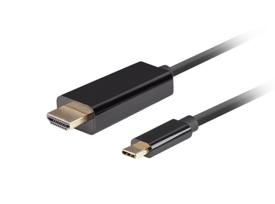 USB-C(M)-&gt;HDMI(M) KABEL 0.5M 4K 60HZ SCHWARZ LANBERG