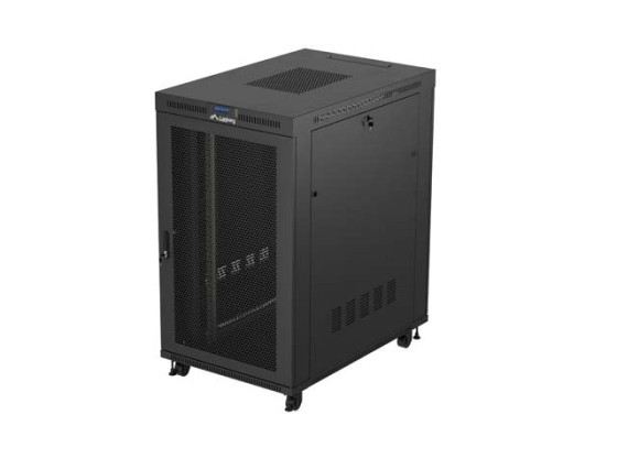 RACKSCHRANK 19" FREISTEHEND 27U/800X1200 (FLAT PACK) MIT NETZTÜR LCD SCHWARZ LANBERG
