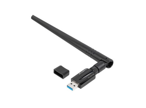 USB ADAPTER DRAHTLOSE NETZWERKKARTE LANBERG NC-1200-WIE AC1200 DUAL BAND 1X INTERN + 1X EXTERN ANT