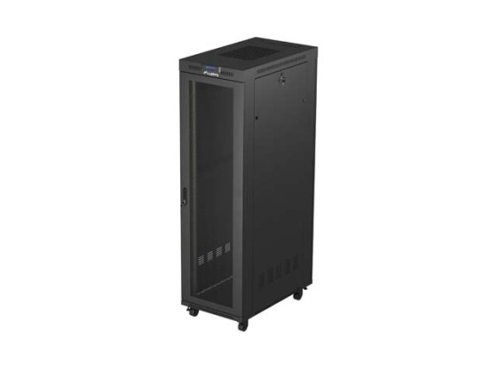 RACKSCHRANK 19" FREISTEHEND 42U/600X1000 (FLAT PACK) MIT NETZTÜR LCD SCHWARZ LANBERG V2