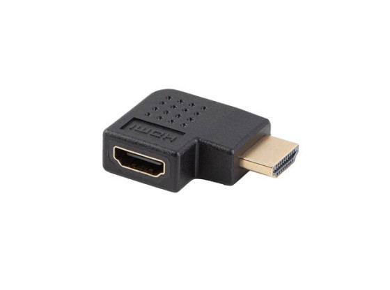 HDMI(M)-&gt;HDMI(F) ADAPTER 4K GEWINKELT RECHTS SCHWARZ LANBERG