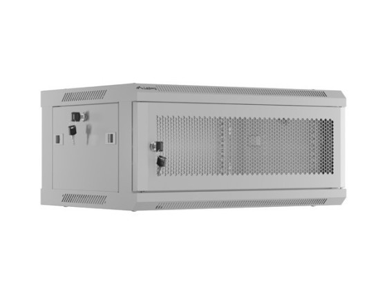 EINBAURACK 19" 4U 600X450 GRAU PERFORIERTE TÜR LANBERG (FLAT PACK)
