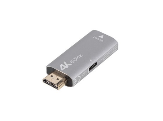 HDMI(M)->DISPLAYPORT(F) ADAPTER 4K SILBER LANBERG