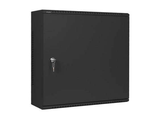 EINBAURACK 19" 6U+3U HÄNGERACK 540X200 LOW-PROFILE SCHWARZ LANBERG (MONTIERT)