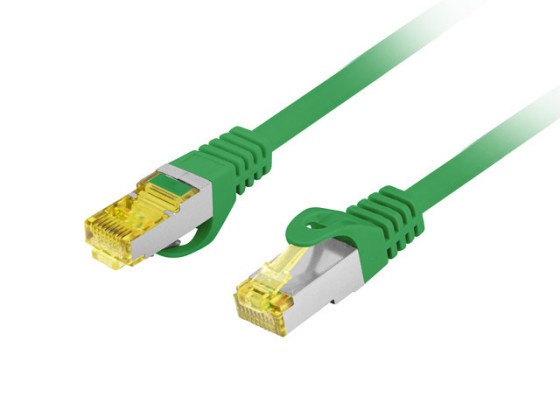 PATCHCORD CAT.6A S/FTP LSZH CU 15M GRÜN FLUKE PASSED LANBERG