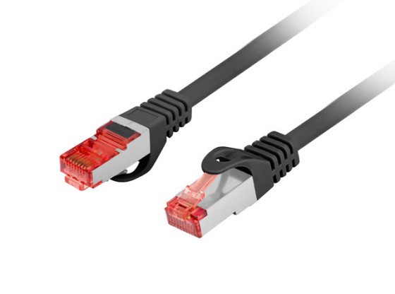 PATCHCORD CAT.6 S/FTP LSZH CU 15M SCHWARZ FLUKE PASSED LANBERG