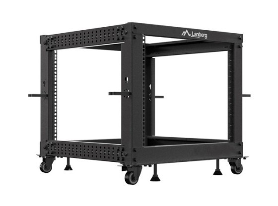 OFFENES RACK 19" 9U 600X600-1100 VERSTELLBAR SCHWARZ LANBERG