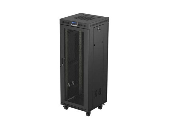 RACKMOUNT INSTALLATIONSSCHRANK 19" 32U 600X600 SCHWARZ LCD PERFORIERTE TÜR LANBERG (FLAT PACK)
