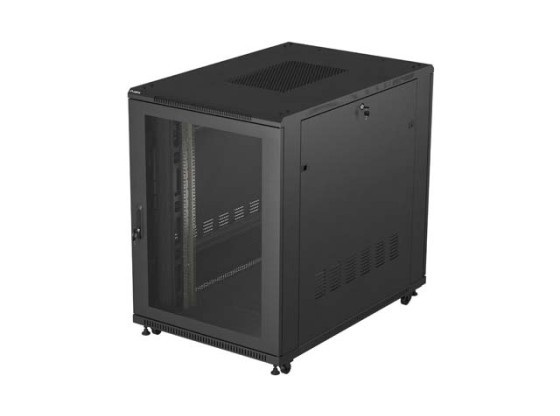 RACKMOUNT INSTALLATIONSSCHRANK 19" 22U 800X1200 SCHWARZ PERFORIERTE TÜR LANBERG (FLAT PACK)