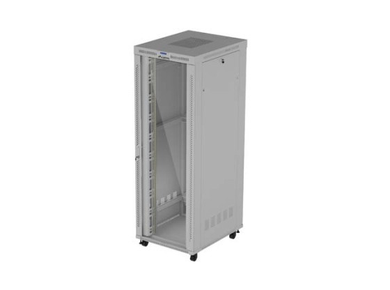 RACKMOUNT INSTALLATIONSSCHRANK 19" 47U 800X1000 GRAU GLAS TÜR LCD LANBERG (FLAT PACK) V2