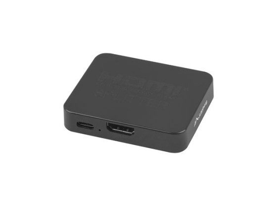 LANBERG HDMI->2X HDMI 4K VIDEO SPLITTER + USB-C PORT SCHWARZ