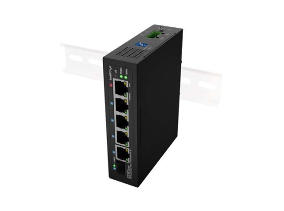 SWITCH LANBERG ILFE-4P-1GE-1S-90 LIGHT INDUSTRIAL POE 1XBT 3XAT SFP+ETH DIN FAST ETHERNET