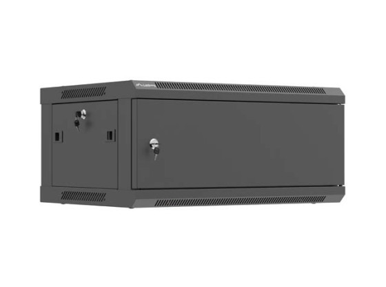 EINBAURACK 19" 4U 600X450 SCHWARZ METALLTÜR LANBERG (FLAT PACK)