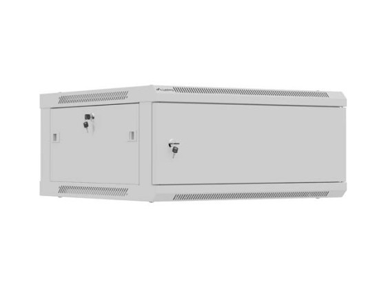 EINBAURACK 19" 4U 600X600 GRAU METALLTÜR LANBERG (FLAT PACK)