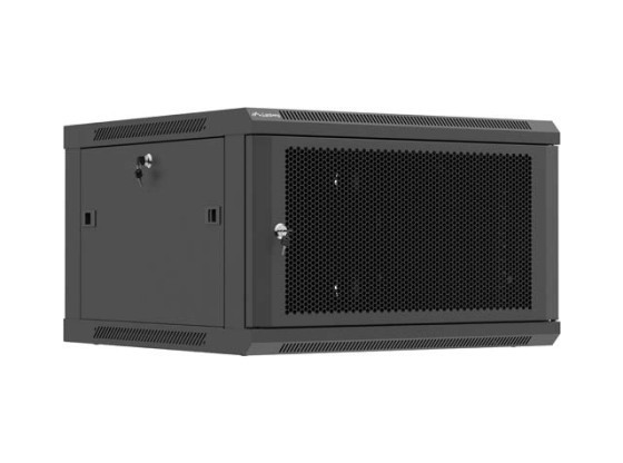 EINBAURACK 19" 6U 600X600 SCHWARZ PERFORIERTE TÜR LANBERG (FLAT PACK)