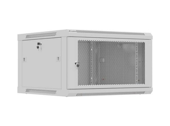 EINBAURACK 19" 6U 600X600 GRAU PERFORIERTE TÜR LANBERG (FLAT PACK)
