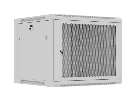 EINBAURACK 19" 9U 600X600 GRAU PERFORIERTE TÜR LANBERG (FLAT PACK)