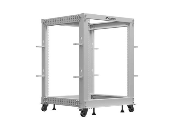 OFFENES RACK 19" 15U 600X600-1100 VERSTELLBAR GRAU LANBERG