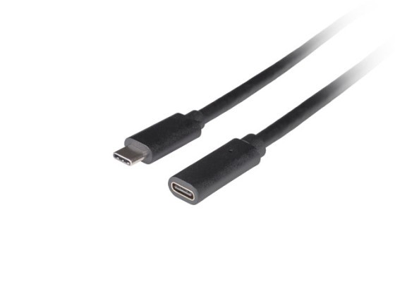 USB-C M/F 3.1 VERLÄNGERUNGSKABEL 0.5M SCHWARZ LANBERG