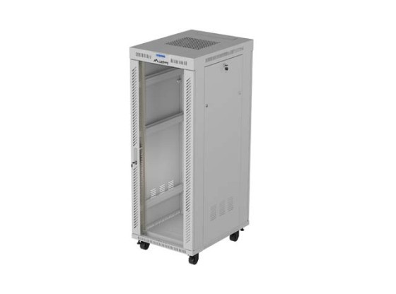 EINBAURACK 19" 32U 600X800 GRAU GLASTÜR LCD LANBERG (FLAT PACK) V2