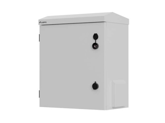 RACK-SCHRANK 10" WAND-/MASTMONTAGE IP55 HERMETISCH 420X300X500 GRAU LANBERG (MONTIERT)