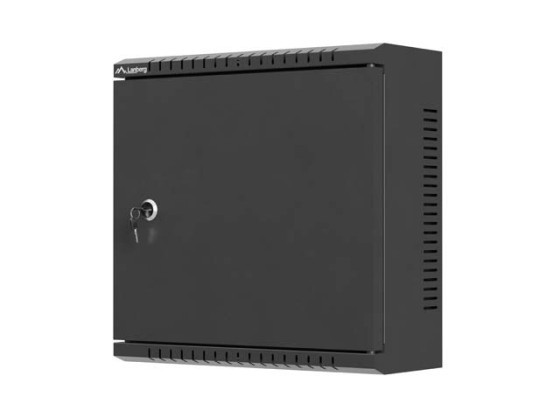 TPR 10"-Einbaugehäuse mit Gitterplatte 340 x 340 x 140, schwarz, LANBERG (montiert)