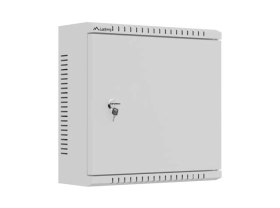 TPR 10"-Einbaugehäuse mit Gitterplatte 340 x 340 x 140, grau, LANBERG (montiert)