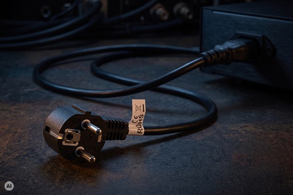 Leistung, Stromstärke, Kabelquerschnitt und IEC-Stecker