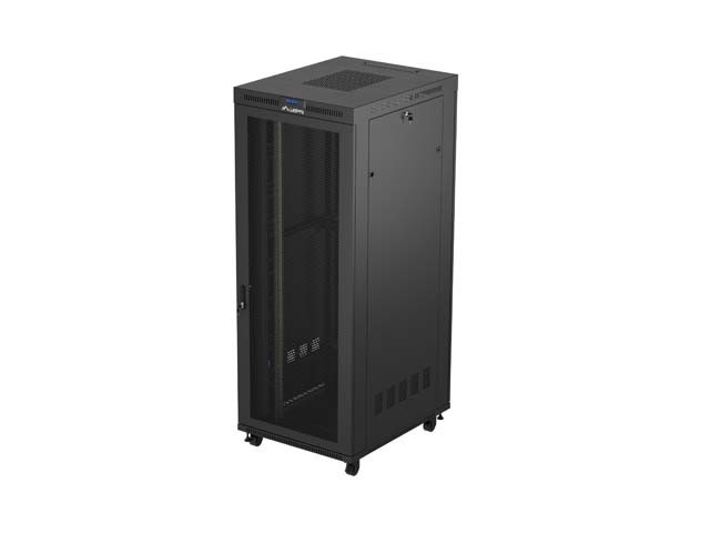 RACKSCHRANK 19" FREISTEHEND 42U/800X1000 (FLAT PACK) MIT NETZTÜR LCD SCHWARZ LANBERG V2