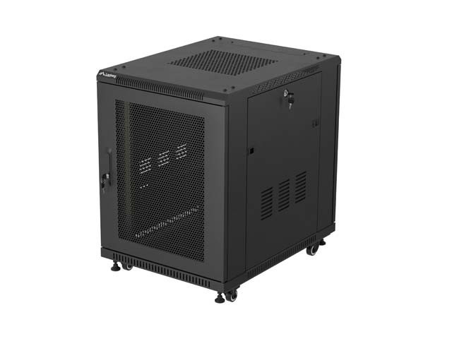 RACKSCHRANK 19" FREISTEHEND 15U/600X800 (FLAT PACK) MIT NETZTÜR SCHWARZ LANBERG
