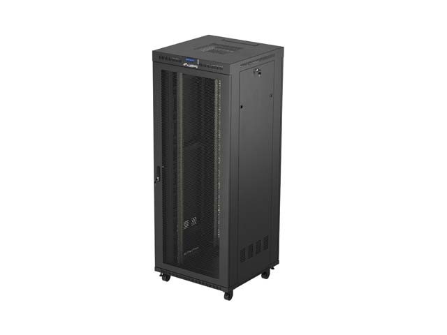 RACKMOUNT INSTALLATIONSSCHRANK 19" 42U 800X800 SCHWARZ LCD PERFORIERTE TÜR LANBERG (FLAT PACK)