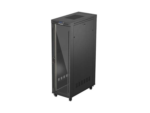 INSTALLATION RACK 19" 42U 600X1200 SCHWARZ GLAS TÜR LCD LANBERG (FLAT PACK) V2