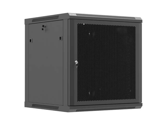 EINBAURACK 19" 12U 600X600 SCHWARZ PERFORIERTE TÜR LANBERG (FLAT PACK)